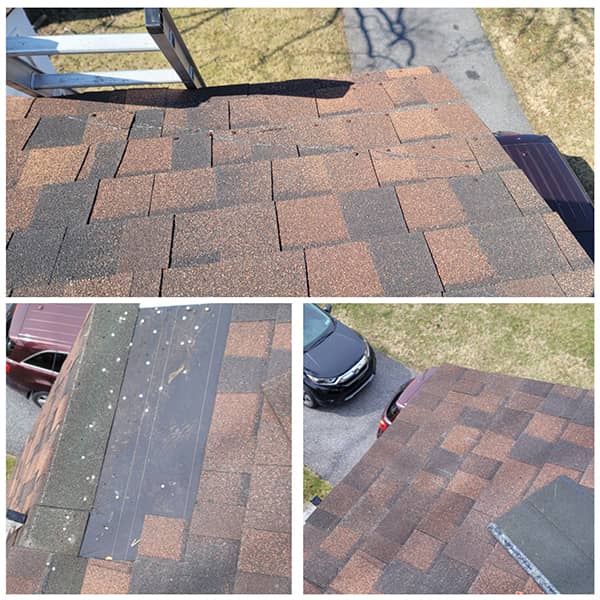 Before and After Shingle Roof Repair